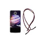 kilifland General Mobile Gm5 Plus ile Uyumlu Kılıf Rasta Ipli Boyun Askılı Desenli Silikon Super Planet Uyumlu