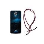 kilifland General Mobile Gm5 Plus ile Uyumlu Kılıf Rasta Ipli Boyun Askılı Uyumlu Silikon Gece 1633