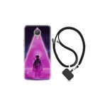 kilifland General Mobile Gm5 Plus ile Uyumlu Kılıf Resimli Desenli Silikon Boyun Askılı Astro Purple 1890