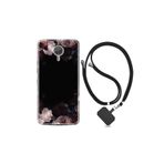 kilifland General Mobile Gm5 Plus ile Uyumlu Kılıf Resimli Desenli Silikon Boyun Askılı Dark Flowers 1906