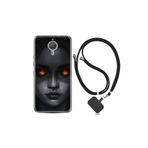 kilifland General Mobile Gm5 Plus ile Uyumlu Kılıf Resimli Desenli Silikon Boyun Askılı Dark Woman 1887