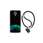 kilifland General Mobile Gm5 Plus ile Uyumlu Kılıf Resimli Desenli Silikon Boyun Askılı Green World 2 1865