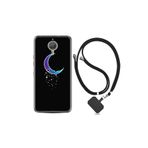 kilifland General Mobile Gm5 Plus ile Uyumlu Kılıf Resimli Desenli Silikon Boyun Askılı Moon Star 1851