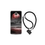 kilifland General Mobile Gm5 Plus ile Uyumlu Kılıf Resimli Desenli Silikon Boyun Askılı Red World 1836