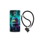 kilifland General Mobile Gm5 Plus ile Uyumlu Kılıf Resimli Desenli Silikon Boyun Askılı Space 1814