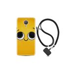 kilifland General Mobile Gm5 Plus ile Uyumlu Kılıf Resimli Desenli Silikon Boyun Askılı Yellow 1831