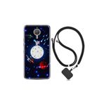 kilifland General Mobile Gm5 Plus ile Uyumlu Kılıf Silikon Desen Boyun Askılı Ay Ve Astronot 1694