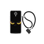kilifland General Mobile Gm5 Plus ile Uyumlu Kılıf Silikon Desen Boyun Askılı Black Eyes 1644
