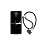 kilifland General Mobile Gm5 Plus ile Uyumlu Kılıf Silikon Desen Boyun Askılı Dead Line 1662