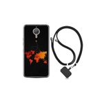 kilifland General Mobile Gm5 Plus ile Uyumlu Kılıf Silikon Desen Boyun Askılı Iz Bırakan Uçak 1778