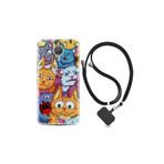 kilifland General Mobile Gm5 Plus ile Uyumlu Kılıf Silikon Desen Boyun Askılı Kediler 1723
