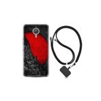 kilifland General Mobile Gm5 Plus ile Uyumlu Kılıf Silikon Desen Boyun Askılı Kırmızı Gezegen 1713