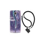 kilifland General Mobile Gm5 Plus ile Uyumlu Kılıf Silikon Desen Boyun Askılı Kız Ve Ejderha 1742