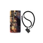 kilifland General Mobile Gm5 Plus ile Uyumlu Kılıf Silikon Desen Boyun Askılı Kız Ve Kedi 1762
