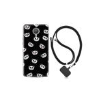 kilifland General Mobile Gm5 Plus ile Uyumlu Kılıf Silikon Desen Boyun Askılı Panda Suratları 1773