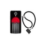 kilifland General Mobile Gm5 Plus ile Uyumlu Kılıf Silikon Desen Boyun Askılı Red City 1707