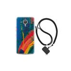 kilifland General Mobile Gm5 Plus ile Uyumlu Kılıf Silikon Desen Boyun Askılı Ressam Sulu Boya 1600