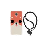 kilifland General Mobile Gm5 Plus ile Uyumlu Kılıf Silikon Desen Boyun Askılı Sevimli Köpek 1731