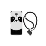 kilifland General Mobile Gm5 Plus ile Uyumlu Kılıf Silikon Desen Boyun Askılı Sevimli Panda 1794