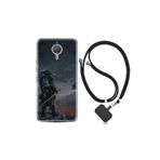 kilifland General Mobile Gm5 Plus ile Uyumlu Kılıf Silikon Desen Boyun Askılı Warrior 1653