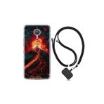 kilifland General Mobile Gm5 Plus ile Uyumlu Kılıf Silikon Desen Boyun Askılı Yanardağ 16mate10lite