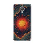 Kılıfland General Mobile GM5 Plus Kılıf, Boutique Baskılı, Güneş Desenli, Siyah