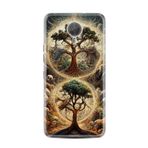 Kılıfland General Mobile GM5 Plus Kılıf, Boutique Baskılı, İkili Ağaç Desenli