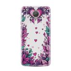Kılıfland General Mobile GM5 Plus Kılıf, Boutique Baskılı, Kalpler ve Çiçek Desenli, Renkli