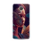 Kılıfland General Mobile GM5 Plus Kılıf, Boutique Baskılı Kelebek Kadın Deseni, Renk75