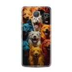 Kılıfland General Mobile GM5 Plus Kılıf, Boutique Baskılı Köpekçikler Desenli