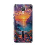 Kılıfland General Mobile GM5 Plus Kılıf, Boutique Baskılı, Manzara Kedi Desenli