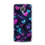 Kılıfland General Mobile GM5 Plus Kılıf, Boutique Baskılı, Mavi Kalp Desenli