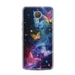 Kılıfland General Mobile GM5 Plus Kılıf, Boutique Baskılı, Neon Kelebekler, Renkli