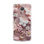 Kılıfland General Mobile GM5 Plus Kılıf, Boutique Baskılı, Pembe Kelebekler