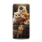 Kılıfland General Mobile GM5 Plus Kılıf, Boutique Baskılı, Resimli Kedicikler
