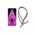 kilifland General Mobile Gm5 Plus Uyumlu ile Uyumlu Kılıf Rasta Ipli Boyun Askılı Desenli Silikon Astro Purple 1890