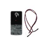 kilifland General Mobile Gm5 Plus Uyumlu ile Uyumlu Kılıf Rasta Ipli Boyun Askılı Desenli Silikon Astronoot Red