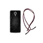 kilifland General Mobile Gm5 Plus Uyumlu ile Uyumlu Kılıf Rasta Ipli Boyun Askılı Desenli Silikon Dikenli Tel 1779