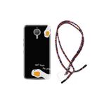 kilifland General Mobile Gm5 Plus Uyumlu ile Uyumlu Kılıf Rasta Ipli Boyun Askılı Desenli Silikon Dont Touch Duck 1655