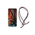 kilifland General Mobile Gm5 Plus Uyumlu ile Uyumlu Kılıf Rasta Ipli Boyun Askılı Desenli Silikon Kartal Uçarken 1718