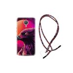 kilifland General Mobile Gm5 Plus Uyumlu ile Uyumlu Kılıf Rasta Ipli Boyun Askılı Desenli Silikon Red Eagle 1752