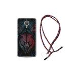 kilifland General Mobile Gm5 Plus Uyumlu ile Uyumlu Kılıf Rasta Ipli Boyun Askılı Desenli Silikon Wolf 1658