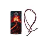 kilifland General Mobile Gm5 Plus Uyumlu ile Uyumlu Kılıf Rasta Ipli Boyun Askılı Desenli Silikon Yanardağ 16mate10lite