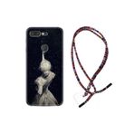 kilifland General Mobile Gm9 Pro ile Uyumlu Kılıf Rasta Ipli Boyun Askılı Desenli Silikon Star Woman 1332