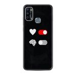 kilifland Hot 9 Play ile Uyumlu Kılıf Silikon Desen Özel Seri Love Brain 1722