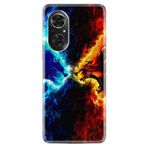 Kılıfland Huawei Honor 50 ile Uyumlu Silikon Kılıf, Desen Özel Seri, Red Blue Leon, Renkli