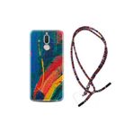 kilifland Huawei Mate 10 Lite ile Uyumlu Kılıf Rasta Ipli Boyun Askılı Desenli Silikon Ressam Sulu Boya 1600