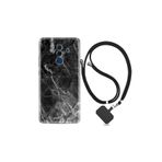 kilifland Huawei Mate 10 Pro ile Uyumlu Kılıf Desenli Silikon Boyun Askılı Kara Mermer 1375