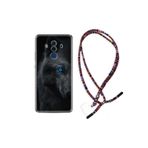 Kılıfland Huawei Mate 10 Pro ile Uyumlu Kılıf, Rasta Desenli, Boyun Askılı, Silikon, Dark Wolfs