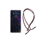 Kılıfland Huawei Mate 10 Pro ile Uyumlu Kılıf, Rasta Desenli, Ipli Boyun Askılı, Silikon, Renkli Prizmalar